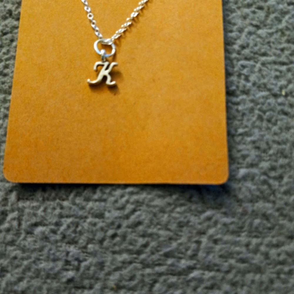 Small initial necklace